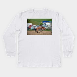 RODEOS, HORSES, COWBOYS Kids Long Sleeve T-Shirt